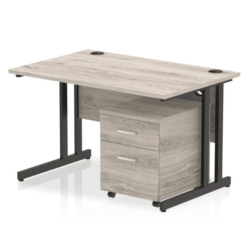 Impulse 1200mm Cantilever Straight Desk With Mobile Pedestal - Image 29