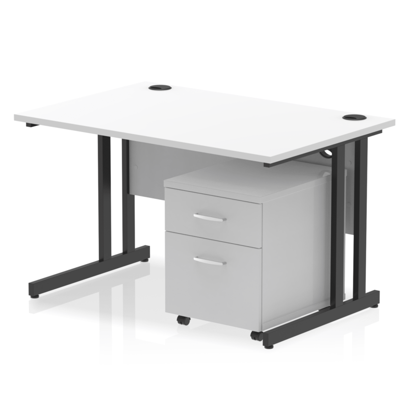 Impulse 1200mm Cantilever Straight Desk With Mobile Pedestal - Image 32