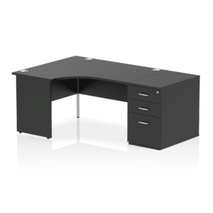 Impulse Panel End Crescent Desk Workstation - Image 65