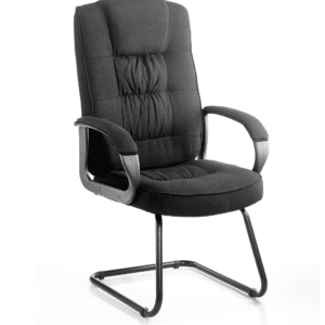 Moore Deluxe High Back Black Cantilever Visitor Chair with Arms - Image 3