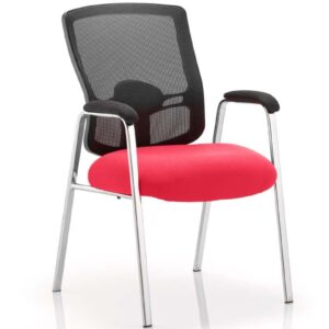 Portland Medium Mesh Back (Straight Leg) Visitor Chair with Arms - Image 4