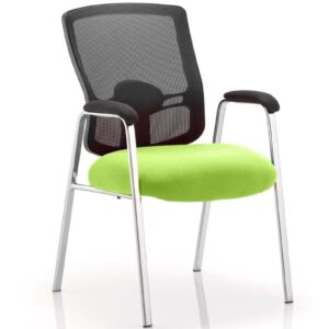 Portland Medium Mesh Back (Straight Leg) Visitor Chair with Arms - Image 7