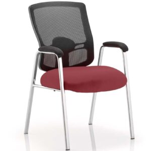 Portland Medium Mesh Back (Straight Leg) Visitor Chair with Arms - Image 5