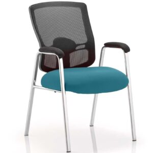 Portland Medium Mesh Back (Straight Leg) Visitor Chair with Arms - Image 6