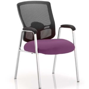 Portland Medium Mesh Back (Straight Leg) Visitor Chair with Arms - Image 11