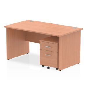 Impulse Panel End Straight Desk With Mobile Pedestal - Image 13