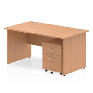 Impulse Panel End Straight Desk With Mobile Pedestal - Image 19