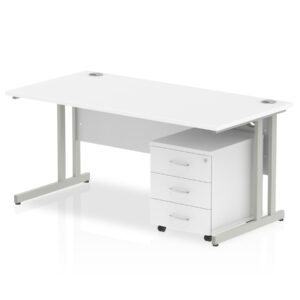 Impulse 1600mm Cantilever Straight Desk With Mobile Pedestal - Image 18