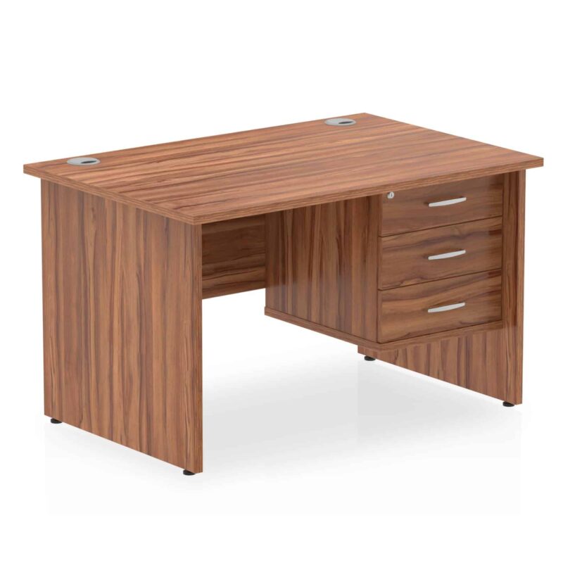 Impulse 1200mm Panel End Straight Desk With Single Fixed Pedestal - Image 10