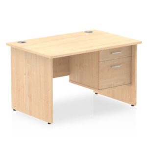 Impulse 1200mm Panel End Straight Desk With Single Fixed Pedestal - Image 5