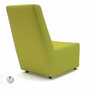 Pella 65cm Wide Chair in Warwick Dolly Fabric with Socket - Image 3