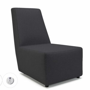 Pella 65cm Wide Chair in Warwick Dolly Fabric with Socket - Image 4