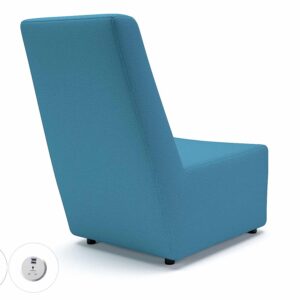 Pella 65cm Wide Chair in Warwick Dolly Fabric with Socket - Image 9