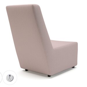 Pella 65cm Wide Chair in Warwick Dolly Fabric with Socket - Image 12