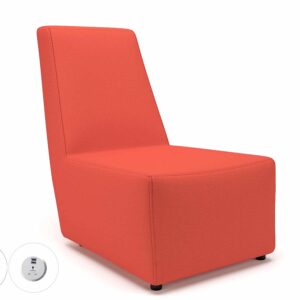 Pella 65cm Wide Chair in Warwick Dolly Fabric with Socket - Image 13