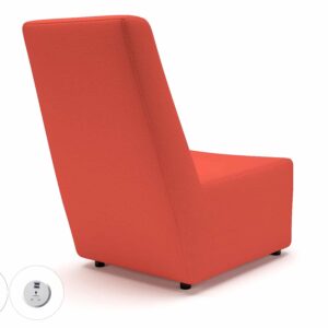 Pella 65cm Wide Chair in Warwick Dolly Fabric with Socket - Image 15