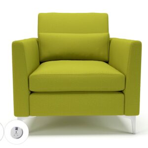 Roselle 90cm Wide Armchair in Warwick Dolly Fabric with Socket - Image 5