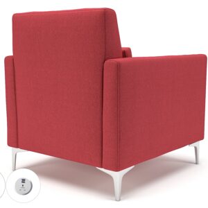 Roselle 90cm Wide Armchair in Camira Era Fabric with Socket - Image 3