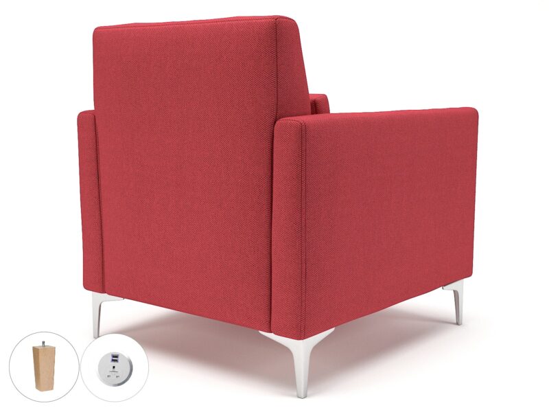 Roselle 90cm Wide Armchair in Camira Era Fabric with Socket - Image 12