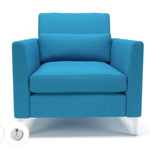 Roselle 90cm Wide Armchair in Camira Era Fabric with Socket - Image 20