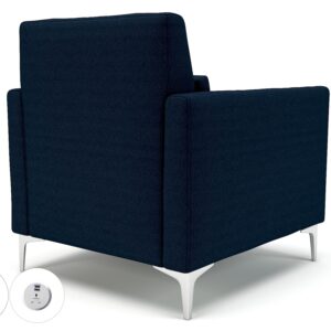 Roselle 90cm Wide Armchair in Camira Era Fabric with Socket - Image 27