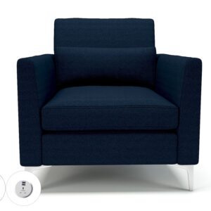 Roselle 90cm Wide Armchair in Camira Era Fabric with Socket - Image 29