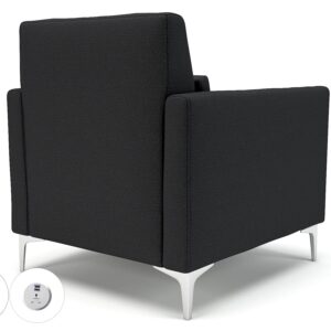 Roselle 90cm Wide Armchair in Warwick Dolly Fabric with Socket - Image 18