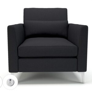 Roselle 90cm Wide Armchair in Warwick Dolly Fabric with Socket - Image 23