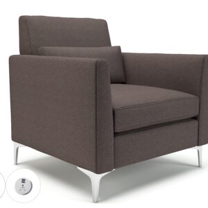 Roselle 90cm Wide Armchair in Camira Era Fabric with Socket - Image 37