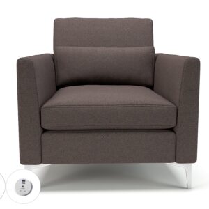 Roselle 90cm Wide Armchair in Camira Era Fabric with Socket - Image 38