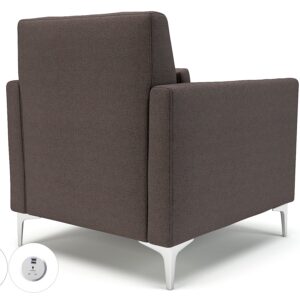 Roselle 90cm Wide Armchair in Camira Era Fabric with Socket - Image 39