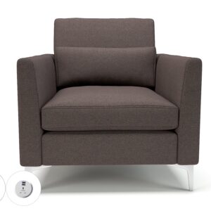 Roselle 90cm Wide Armchair in Camira Era Fabric with Socket - Image 47