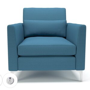 Roselle 90cm Wide Armchair in Warwick Dolly Fabric with Socket - Image 29