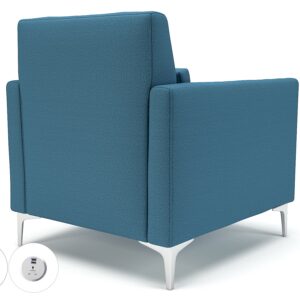 Roselle 90cm Wide Armchair in Warwick Dolly Fabric with Socket - Image 33