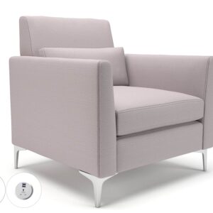 Roselle 90cm Wide Armchair in Warwick Dolly Fabric with Socket - Image 37