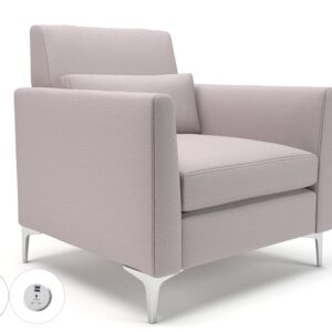 Roselle 90cm Wide Armchair in Warwick Dolly Fabric with Socket - Image 40