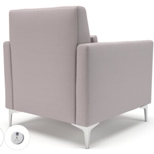 Roselle 90cm Wide Armchair in Warwick Dolly Fabric with Socket - Image 45