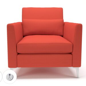 Roselle 90cm Wide Armchair in Warwick Dolly Fabric with Socket - Image 53