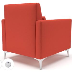 Roselle 90cm Wide Armchair in Warwick Dolly Fabric with Socket - Image 57