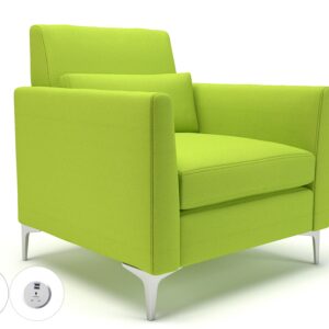 Roselle 90cm Wide Armchair in Camira Era Fabric with Socket - Image 70
