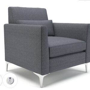 Roselle 90cm Wide Armchair in Camira Era Fabric with Socket - Image 79