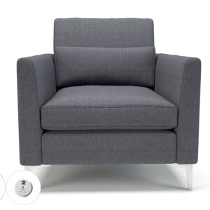 Roselle 90cm Wide Armchair in Camira Era Fabric with Socket - Image 80