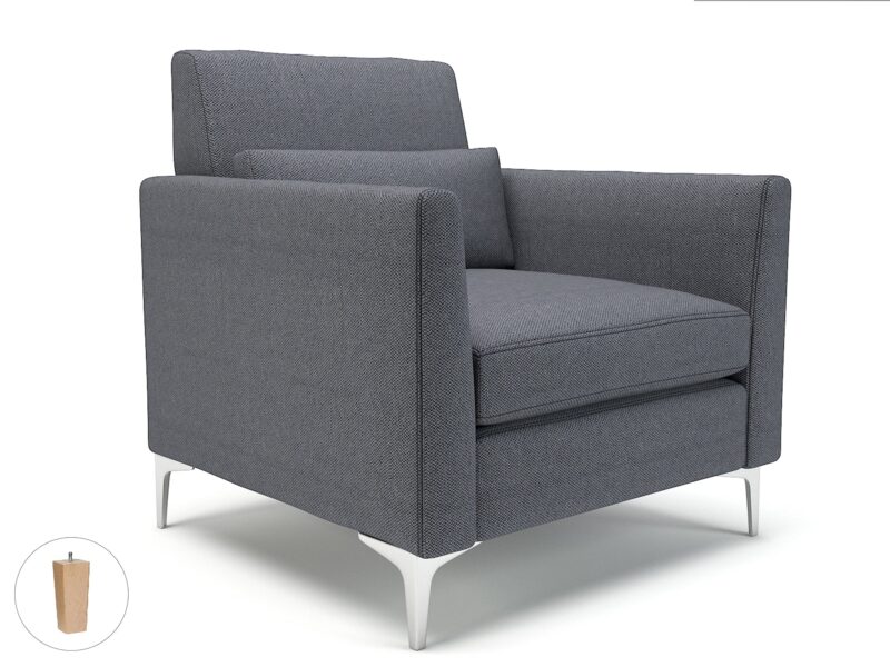 Roselle 90cm Wide Armchair in Camira Era Fabric - Image 82