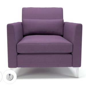 Roselle 90cm Wide Armchair in Camira Era Fabric with Socket - Image 86