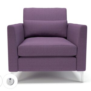 Roselle 90cm Wide Armchair in Camira Era Fabric with Socket - Image 89