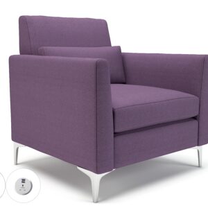 Roselle 90cm Wide Armchair in Camira Era Fabric with Socket - Image 94