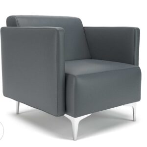 Napa Slim Arm 75cm Wide Armchair in Cristina Marrone Ultima Faux Leather - Image 4