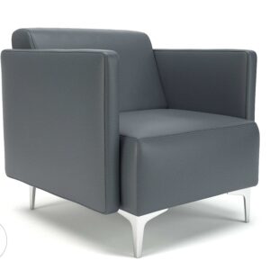 Napa Slim Arm 75cm Wide Armchair in Cristina Marrone Ultima Faux Leather - Image 10