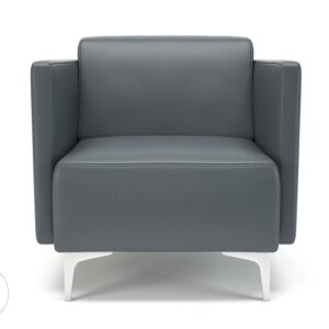 Napa Slim Arm 75cm Wide Armchair in Cristina Marrone Ultima Faux Leather - Image 11