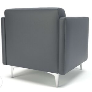 Napa Slim Arm 75cm Wide Armchair in Cristina Marrone Ultima Faux Leather - Image 12
